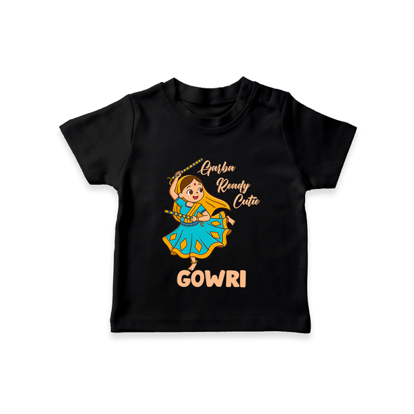 Garba Groove Team Personalized T Shirt - BLACK - 0-5 Months Old (Chest 17")