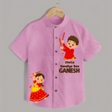 Chota Dandiya Don Personalized Shirt - BABY PINK - 0 - 6 Months Old (Chest 23")