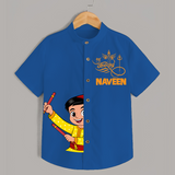 Happy Navratri Shirt | Custom Kids Shirt for Festival Fun - COBALT BLUE - 0 - 6 Months Old (Chest 23")