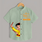 Happy Navratri Shirt | Custom Kids Shirt for Festival Fun - MINT GREEN - 0 - 6 Months Old (Chest 23")