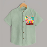 Dandiya Night Celebration Personalized Shirt - MINT GREEN - 0 - 6 Months Old (Chest 23")