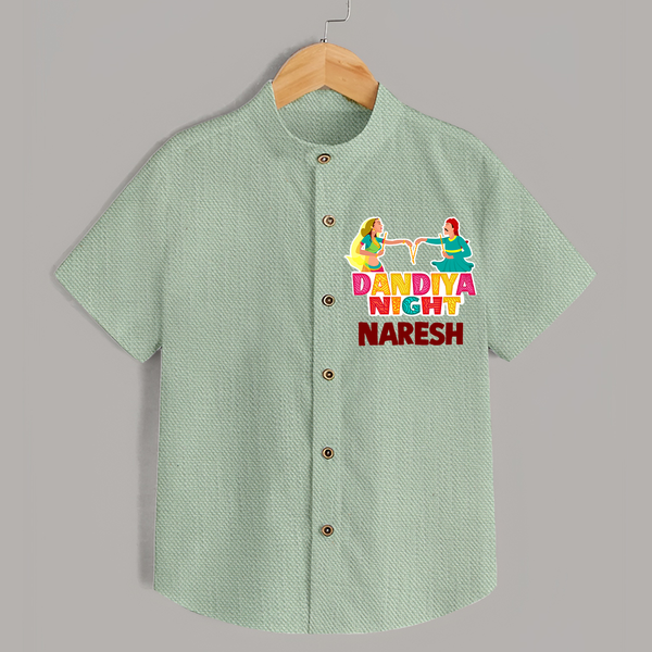 Dandiya Night Celebration Personalized Shirt - MINT GREEN - 0 - 6 Months Old (Chest 23")