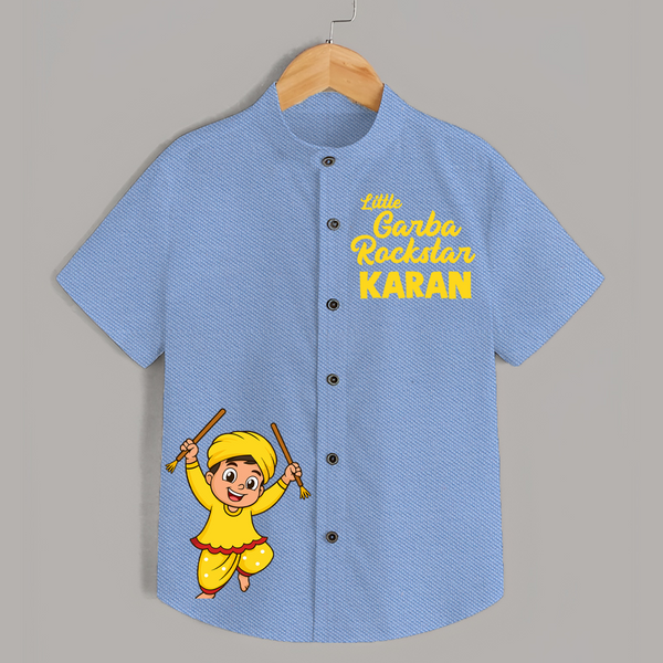Dandiya Night Celebration Personalized Shirt - SKY BLUE - 0 - 6 Months Old (Chest 23")