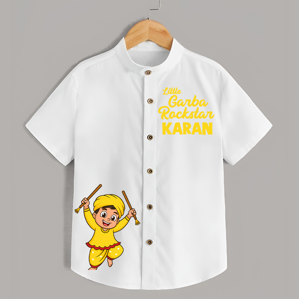 Dandiya Night Celebration Personalized Shirt - WHITE - 0 - 6 Months Old (Chest 23")