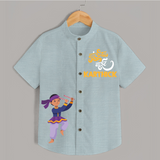 Dholiya Shirt | Custom Kids Shirt for Navratri and Dandiya Nights - ARCTIC BLUE - 0 - 6 Months Old (Chest 23")