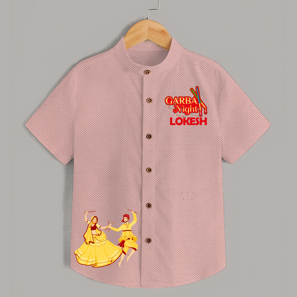 Garba Night Personalized Shirt - PEACH - 0 - 6 Months Old (Chest 23")