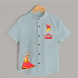 Little Dandiya Star Personalized Shirt - ARCTIC BLUE - 0 - 6 Months Old (Chest 23")