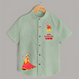 Little Dandiya Star Personalized Shirt - MINT GREEN - 0 - 6 Months Old (Chest 23")