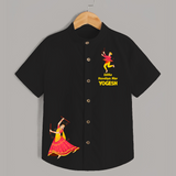 Little Dandiya Star Personalized Shirt - BLACK - 0 - 6 Months Old (Chest 23")