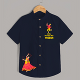 Little Dandiya Star Personalized Shirt - NAVY BLUE - 0 - 6 Months Old (Chest 23")