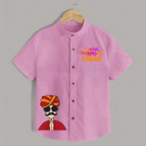 Dandiya Maharaja Personalized Shirt - BABY PINK - 0 - 6 Months Old (Chest 23")