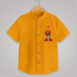 Dandiya Maharaja Personalized Shirt - CHROME YELLOW - 0 - 6 Months Old (Chest 23")