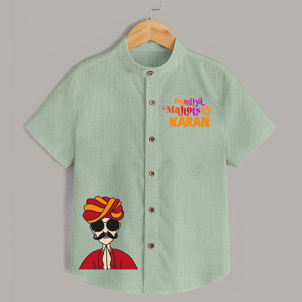 Dandiya Maharaja Personalized Shirt - MINT GREEN - 0 - 6 Months Old (Chest 23")