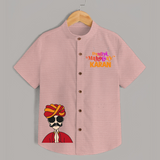 Dandiya Maharaja Personalized Shirt - PEACH - 0 - 6 Months Old (Chest 23")