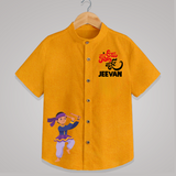 Indian Festive Vibes Personalized Shirt - CHROME YELLOW - 0 - 6 Months Old (Chest 23")