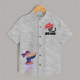 Indian Festive Vibes Personalized Shirt - GREY - 0 - 6 Months Old (Chest 23")