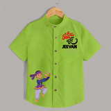 Indian Festive Vibes Personalized Shirt - LIME GREEN - 0 - 6 Months Old (Chest 23")