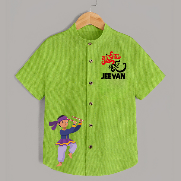 Indian Festive Vibes Personalized Shirt - LIME GREEN - 0 - 6 Months Old (Chest 23")