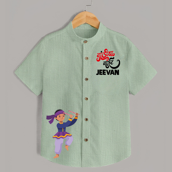 Indian Festive Vibes Personalized Shirt - MINT GREEN - 0 - 6 Months Old (Chest 23")