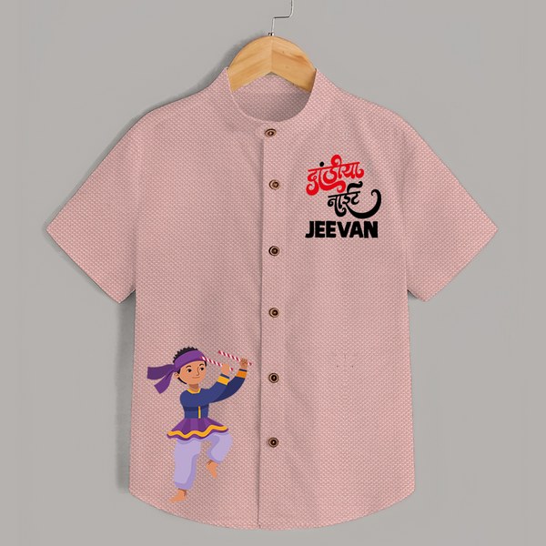Indian Festive Vibes Personalized Shirt - PEACH - 0 - 6 Months Old (Chest 23")