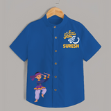 Indian Festive Vibes Personalized Shirt - COBALT BLUE - 0 - 6 Months Old (Chest 23")