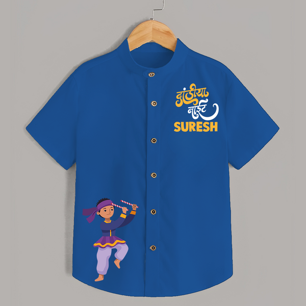 Indian Festive Vibes Personalized Shirt - COBALT BLUE - 0 - 6 Months Old (Chest 23")