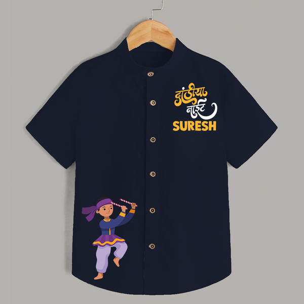 Indian Festive Vibes Personalized Shirt - NAVY BLUE - 0 - 6 Months Old (Chest 23")