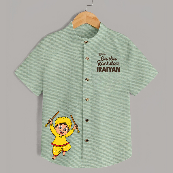 Little Rockstar Personalized Shirt - MINT GREEN - 0 - 6 Months Old (Chest 23")