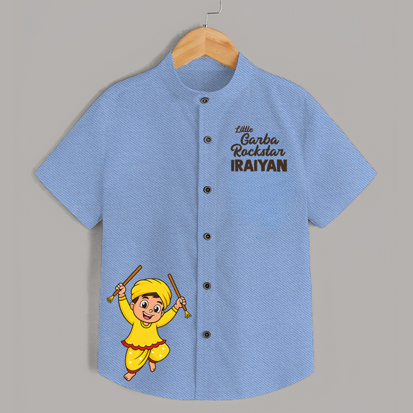 Little Rockstar Personalized Shirt - SKY BLUE - 0 - 6 Months Old (Chest 23")