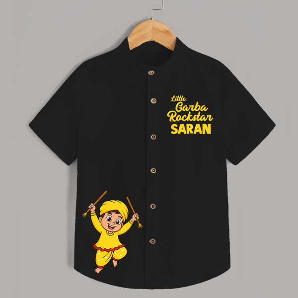 Little Rockstar Personalized Shirt - BLACK - 0 - 6 Months Old (Chest 23")