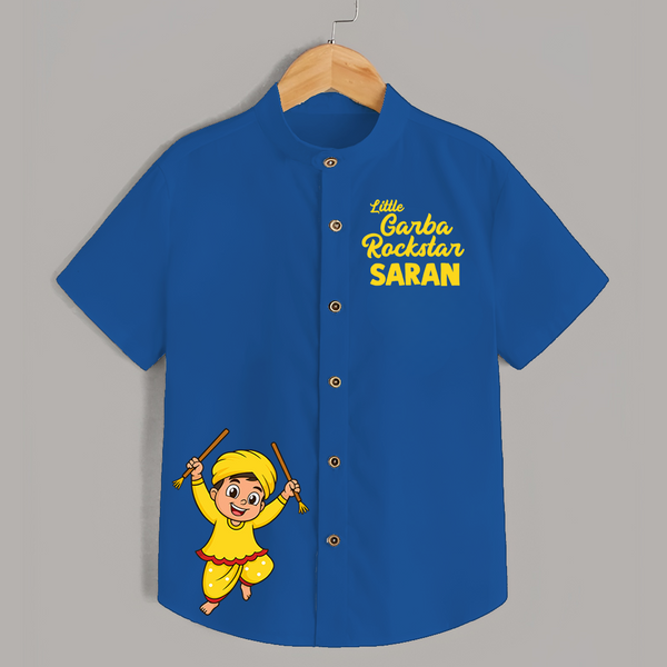 Little Rockstar Personalized Shirt - COBALT BLUE - 0 - 6 Months Old (Chest 23")