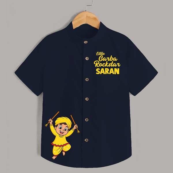 Little Rockstar Personalized Shirt - NAVY BLUE - 0 - 6 Months Old (Chest 23")