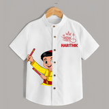 Chota Dandiya Personalized Shirt - WHITE - 0 - 6 Months Old (Chest 23")