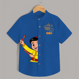 Chota Dandiya Personalized Shirt - COBALT BLUE - 0 - 6 Months Old (Chest 23")