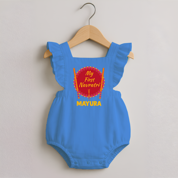 My First Navratri Dandiya Badge Personalized Romper Frock