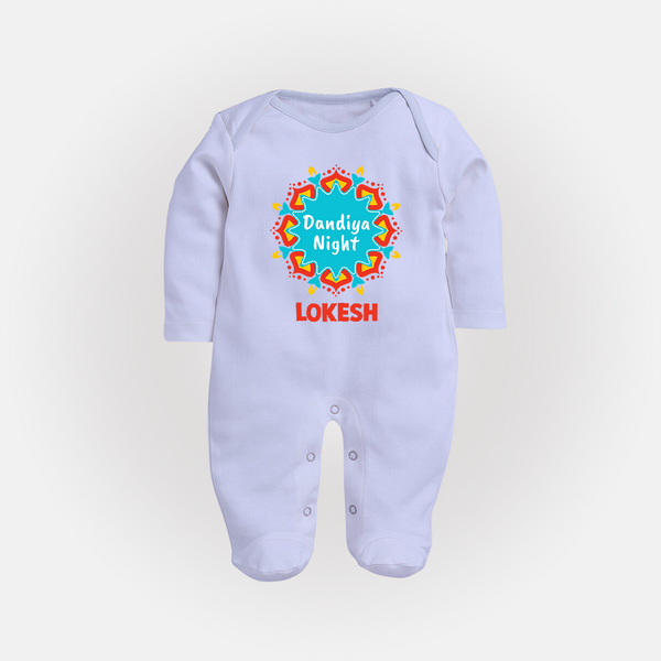 Dandiya Night Personalized Full Body Suit - BABY BLUE - New Born (Chest 7.5")