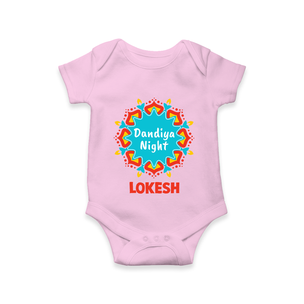 Dandiya Night Personalized Romper - BABY PINK - New Born (Chest 14")