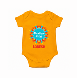 Dandiya Night Personalized Romper - CHROME YELLOW - New Born (Chest 14")