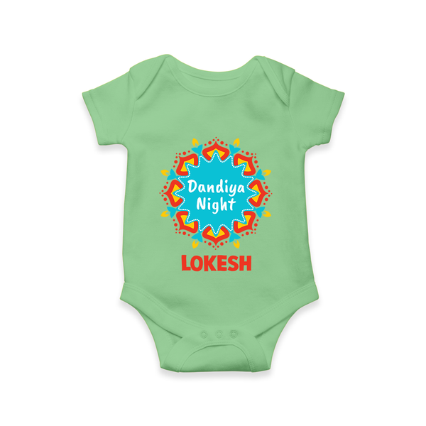 Dandiya Night Personalized Romper - GREEN - New Born (Chest 14")
