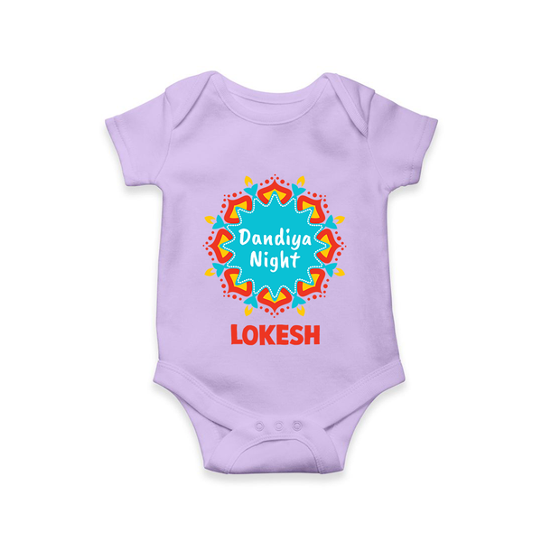 Dandiya Night Personalized Romper - LILAC - New Born (Chest 14")