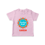 Dandiya Night Personalized T Shirt - BABY PINK - 0-5 Months Old (Chest 17")