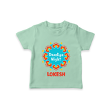 Dandiya Night Personalized T Shirt - MINT GREEN - 0-5 Months Old (Chest 17")