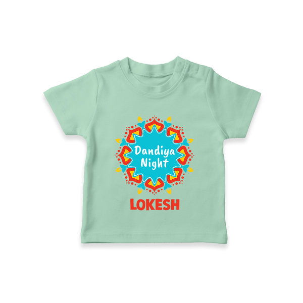 Dandiya Night Personalized T Shirt - MINT GREEN - 0-5 Months Old (Chest 17")