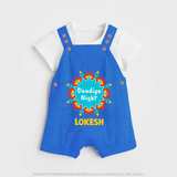 Dandiya Night Personalized Dungaree  - COBALT BLUE - 0 - 5 Months Old (Chest 18")