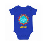Dandiya Night Personalized Romper - COBALT BLUE - New Born (Chest 14")