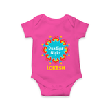 Dandiya Night Personalized Romper - HOT PINK - New Born (Chest 14")