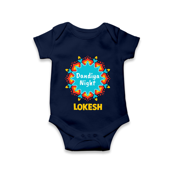 Dandiya Night Personalized Romper - NAVY BLUE - New Born (Chest 14")