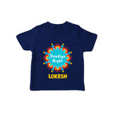 Dandiya Night Personalized T Shirt - NAVY BLUE - 0-5 Months Old (Chest 17")