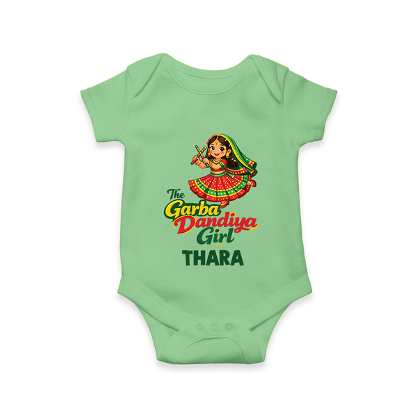 Garba Dandiya Girl Personalized Romper - GREEN - New Born (Chest 14")