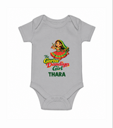 Garba Dandiya Girl Personalized Romper - GREY - New Born (Chest 14")